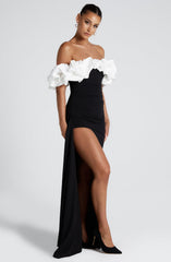 Elsie Maxi Dress - Black/White