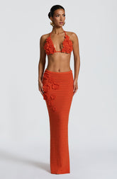 Nerida Maxi Skirt - Orange