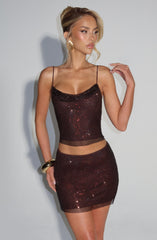 Nora Top - Plum Brown
