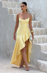 Samira Maxi Dress - Lemon