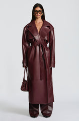 Bridget Trench Coat - Plum