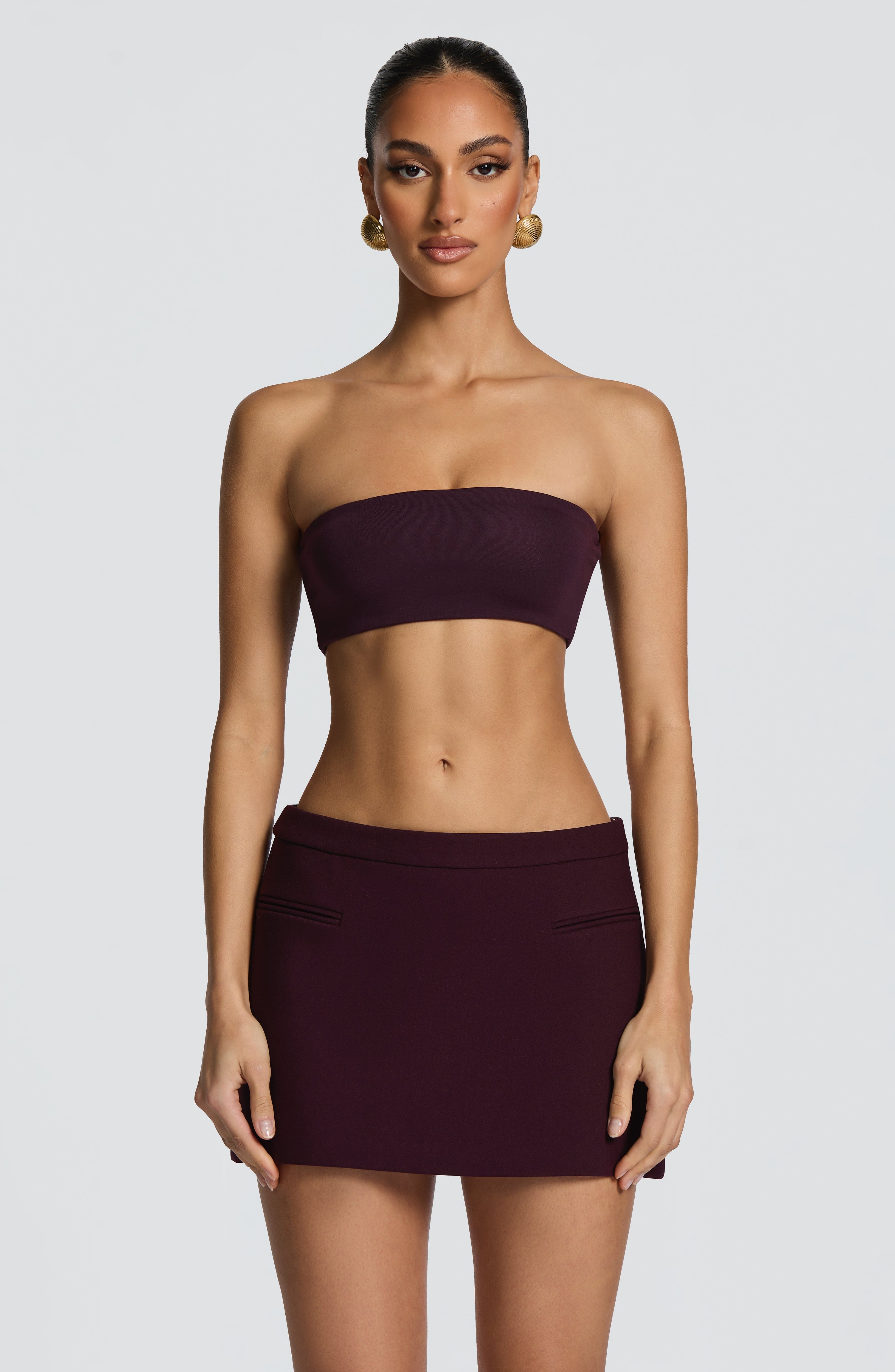 Edna Mini Skirt - Plum