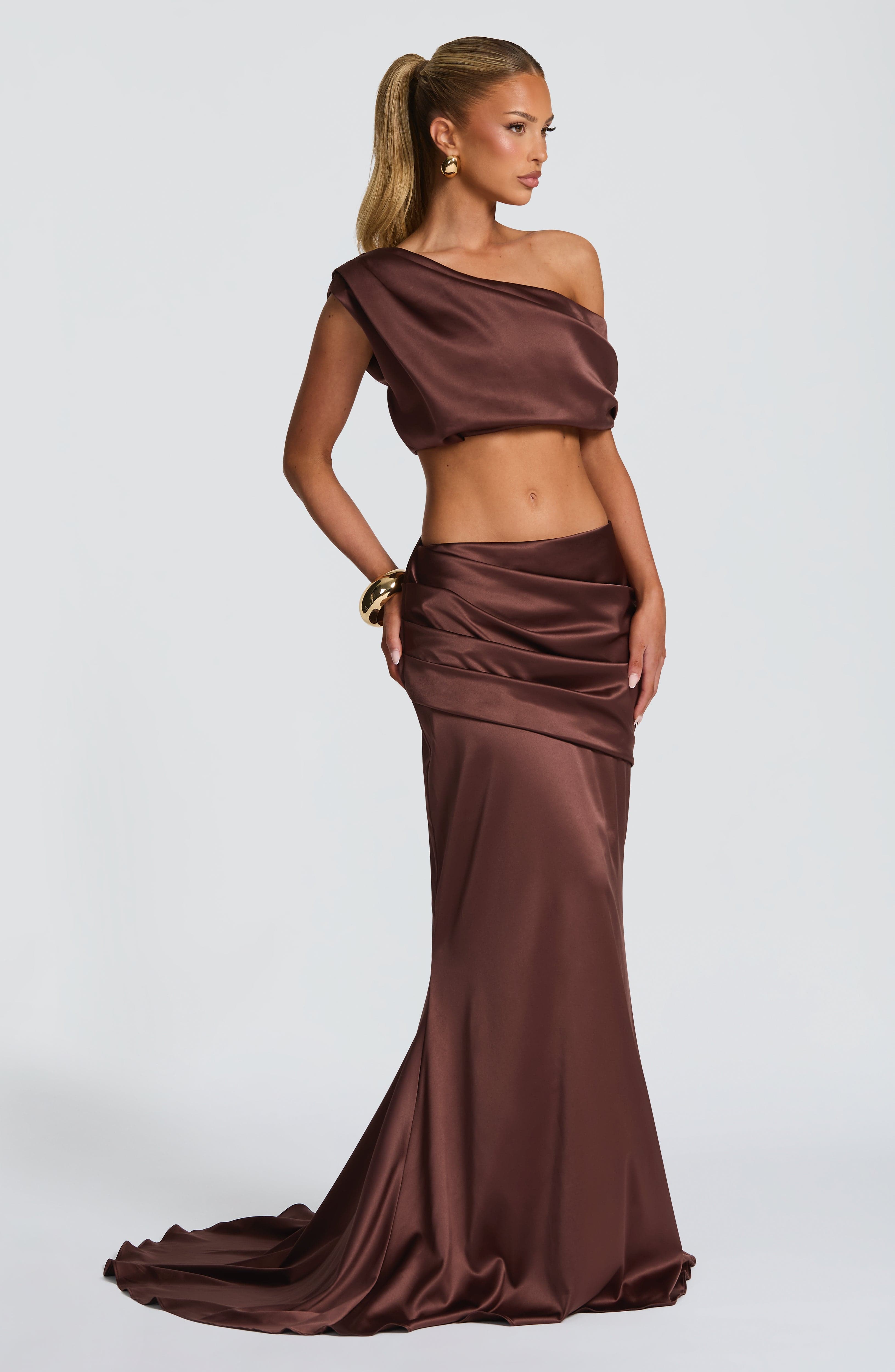 Edwina Top - Plum Brown