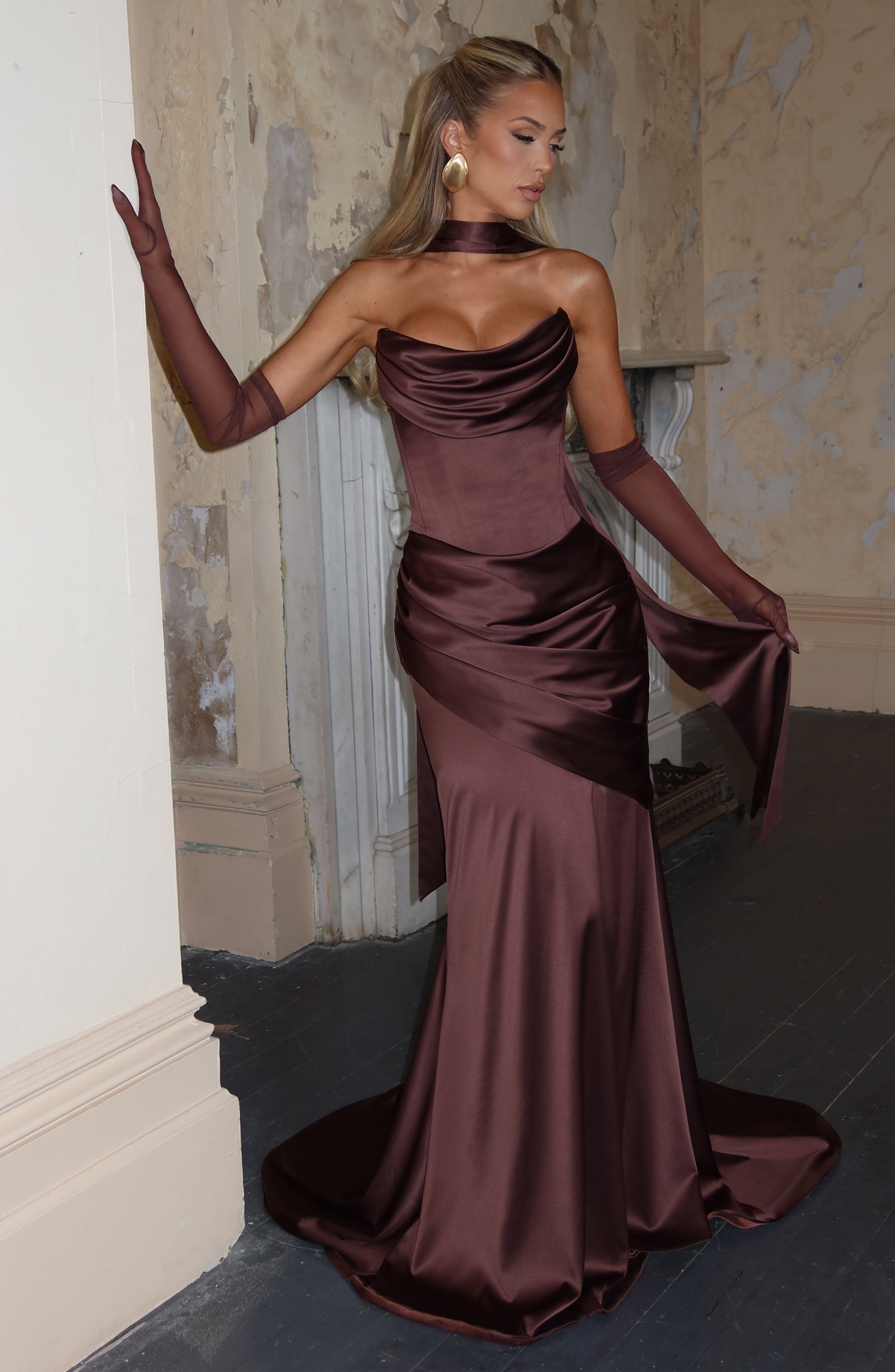 Kensington Maxi Dress - Plum Brown