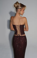 Serena Top - Plum Brown