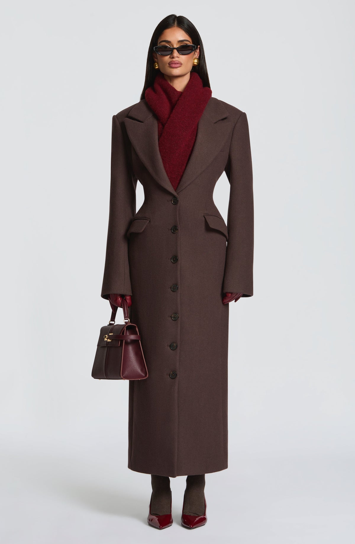 Ursula Coat - Plum Brown